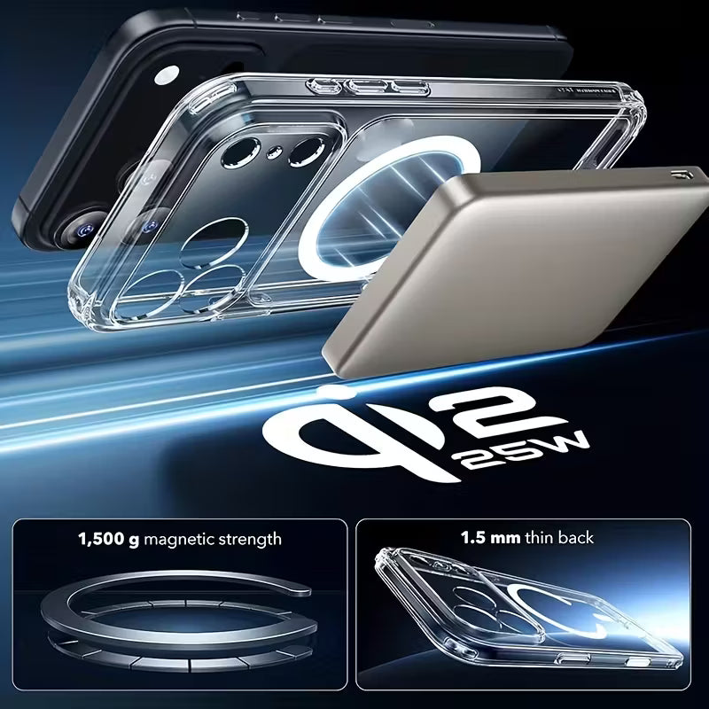 ESR for iPhone 17 Pro Max Case, Camera Control Cover, Compatible with MagSafe Accessories, Military-Grade Drop Protection, Shock-Absorbing Air Guard Corners, Hybrid Series, Clear