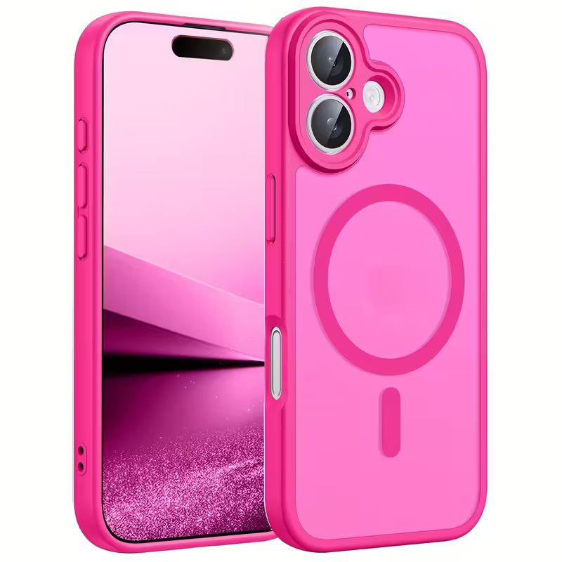 iPhone 17 Acrylic Matte Back Cover Support Wireless Charging