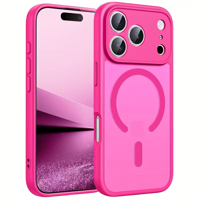 iPhone 17 Acrylic Matte Back Cover Support Wireless Charging