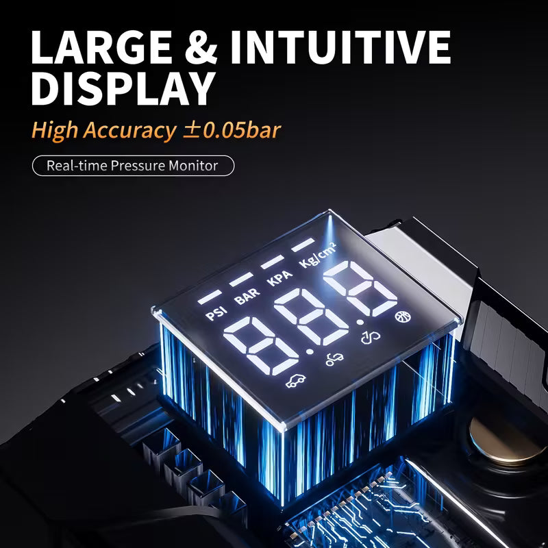 7-in-1 Portable Car Jump Starter with Tyre Inflator, PD45W Power Bank, 10 Protections, LED Torch | AU Plug for Vehicles & Camping