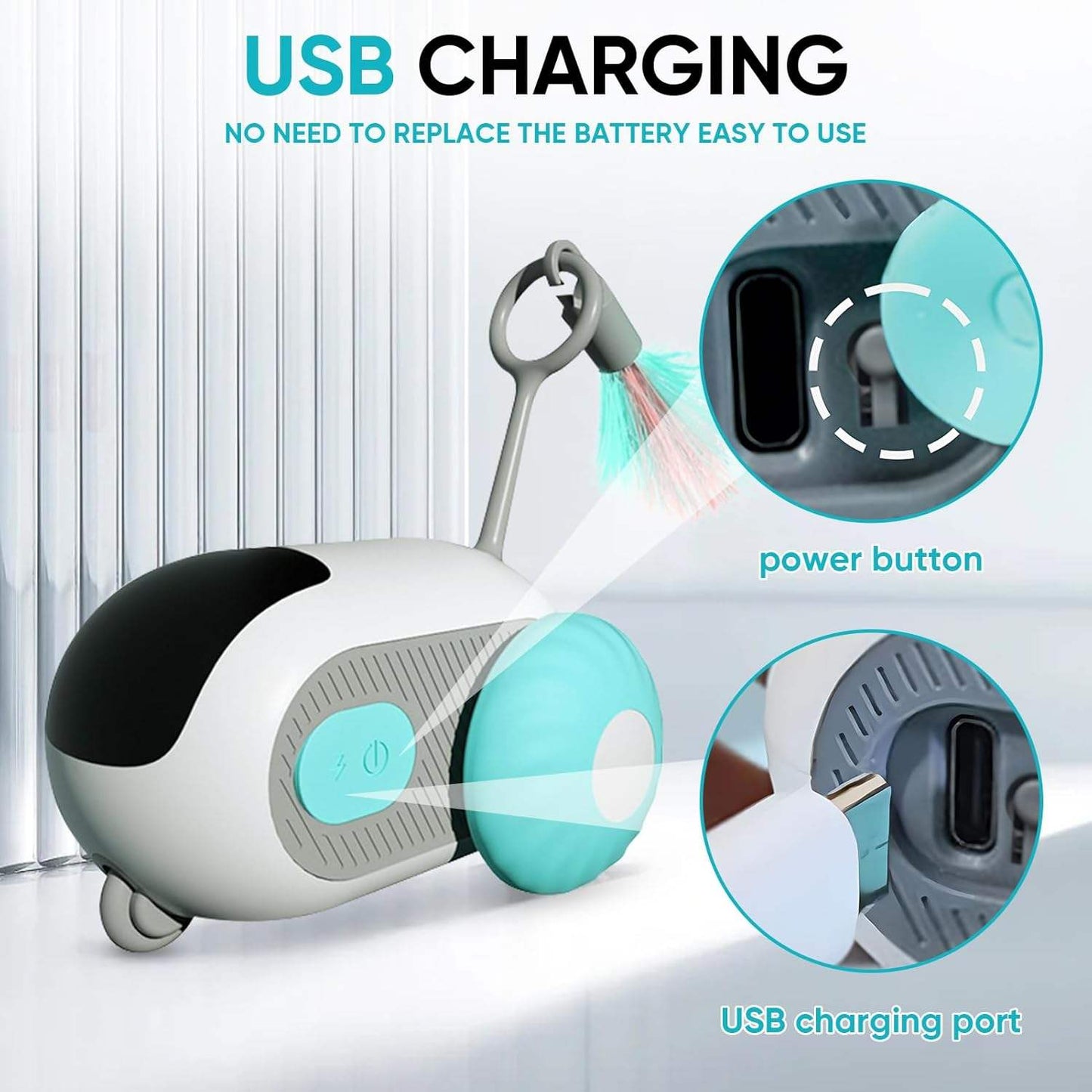 Smart Cat & Dog Toy Car – 2 Modes Automatic Moving & Remote Controlled Interactive Pet Toy