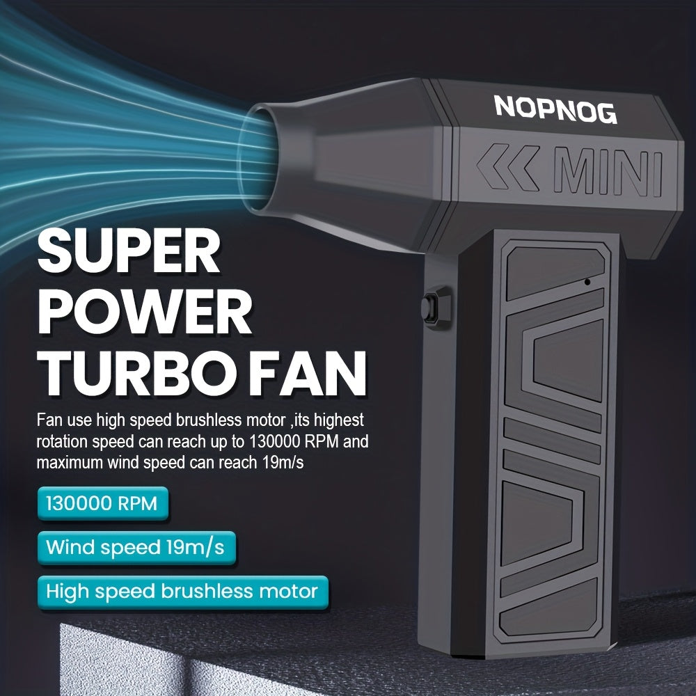 Electric Air Duster Turbo Jet Fan  130000RPM TypeC 4 Gears